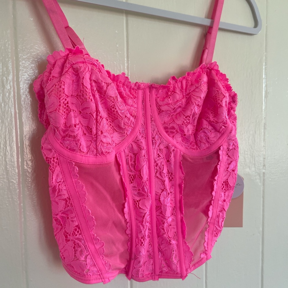 Hot pink corsete top